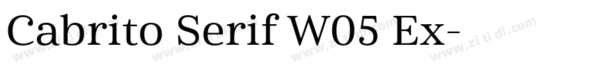 Cabrito Serif W05 Ex字体转换